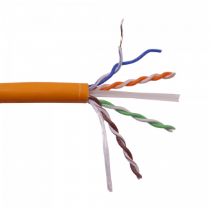 Кабель LANMASTER U/UTP, 4 пары, Кат. 6, с перегородкой, 550Mhz, LSZH, нг(A)-HF, 305 м